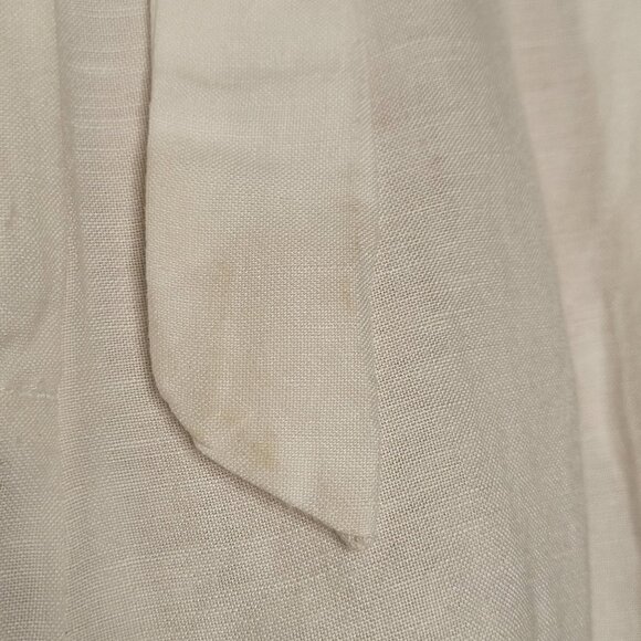 NWT Loft Women's Small Linen Viscose Blend Paperbag Waist Shorts White Flaw - Picture 7 of 7